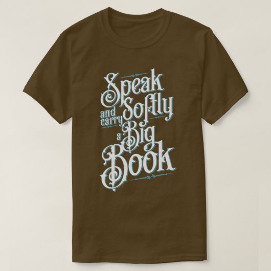 Bibliothekare sprechen sanft und tragen ein großes T-Shirt (Design vorne)