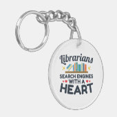 Bibliothekare suchen Motoren mit Herz Schlüsselanhänger (Vorderseite links)