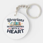 Bibliothekare suchen Motoren mit Herz Schlüsselanhänger (Rückseite)