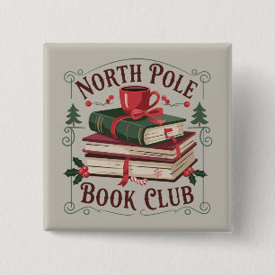 Bibliothekarin des North Pole Book Clubs Büchernar Button