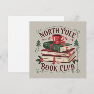 Bibliothekarin des North Pole Book Clubs Büchernar Feiertagskarte