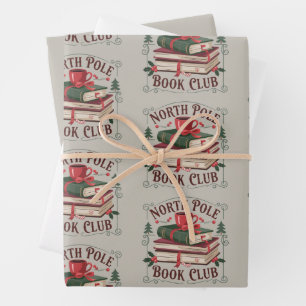 Bibliothekarin des North Pole Book Clubs Büchernar Geschenkpapier Set