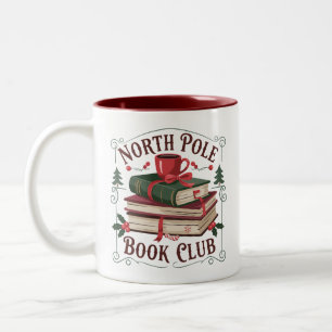 Bibliothekarin des North Pole Book Clubs Büchernar Zweifarbige Tasse