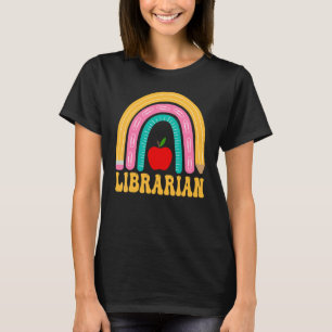 Bibliothekarin Regenbogen Bleistift Frauen Zurück  T-Shirt