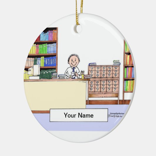 Bibliothekarisch - männlich keramikornament (Links)