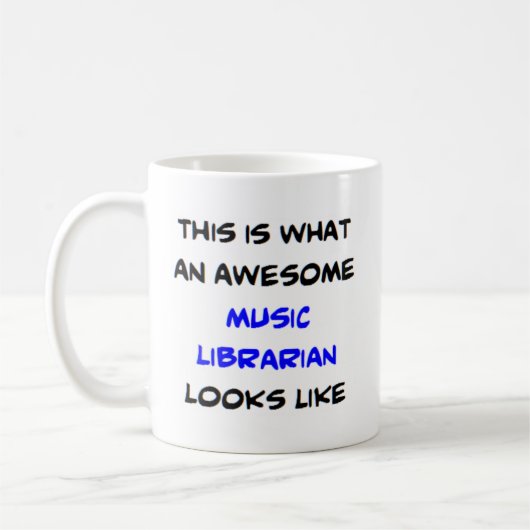 Bibliothekarische Musik, phantastisch Kaffeetasse (Links)