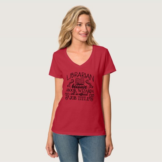 Bibliothekarischer Buchassistent T-Shirt (Vorderseite Vollansicht)