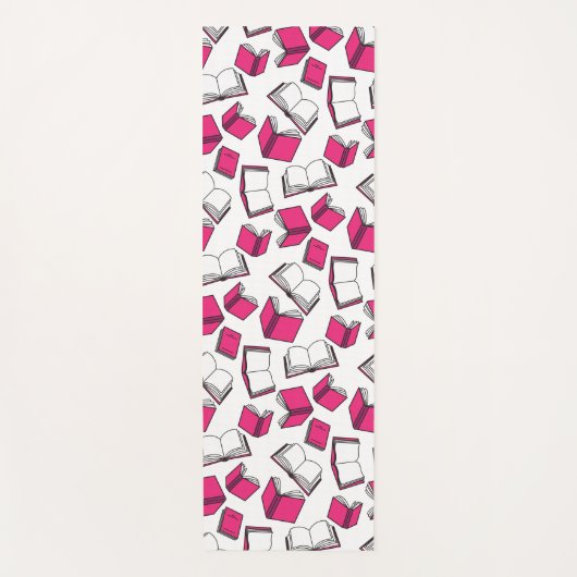 Bibliothekarischer Buchleser Rosa Weiß Yogamatte (Vorderseite)