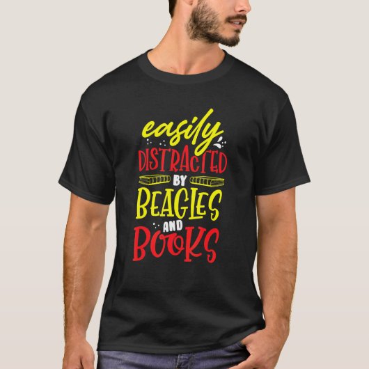 Bibliothekarischer Buchwürmer, leicht von Beagles  T-Shirt (Vorderseite)