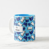 Bibliothekarisches Buch Lover Lehrer Zweifarbige Tasse (Vorderseite Links)