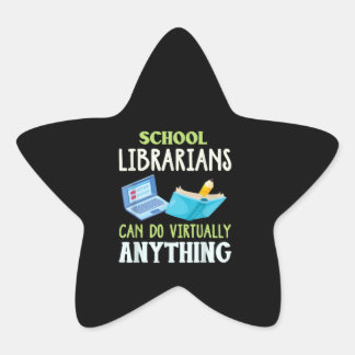 Bibliothekarisches Shirt Virtual Librarian Work Stern-Aufkleber