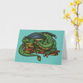 BibliothekDrache Karte (Gelbe Blume)