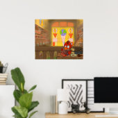 BibliothekDrache Poster (Heimbüro)