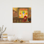 BibliothekDrache Poster (Küche)