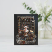 BibliothekDrachenpostkarte Postkarte (Stehend Vorderseite)