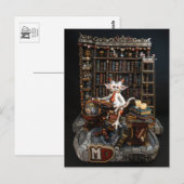 BibliothekDrachenpostkarte Postkarte (Vorne/Hinten)