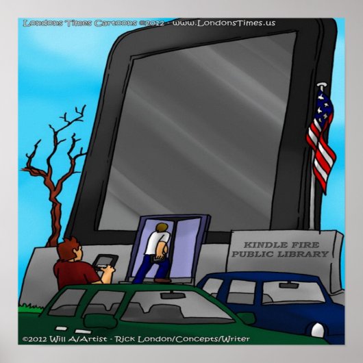 Bibliotheken der neuen Generation witziges Poster (Vorne)