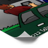 Bibliotheken der neuen Generation witziges Poster (Ecke)