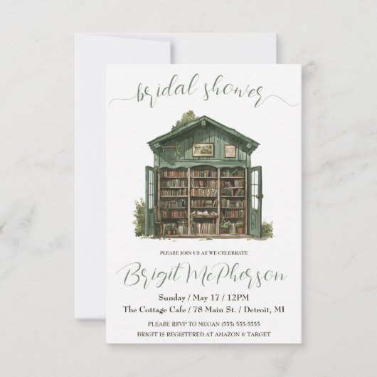 Bibliotheken, Kapitel, Kernnetz, Brautparty Einladung (Vorderseite)