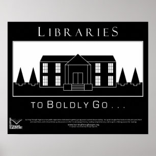 Bibliotheken, mutig gehen poster