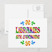 Bibliotheken sind Phantastisch Postkarte (Vorne/Hinten)