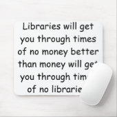 Bibliotheken und Geld Mousepad (Mit Mouse)