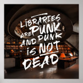 Bibliotheken werden nicht als totes Zitat Punk ang Poster (Vorne)