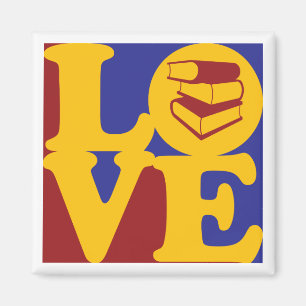 Bibliotheks-Arbeits-Liebe Magnet