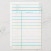 Bibliotheks-Buch-Datums-passende Karte (Vorne/Hinten)