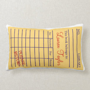 Bibliotheks-Buch-Karte Lendenkissen