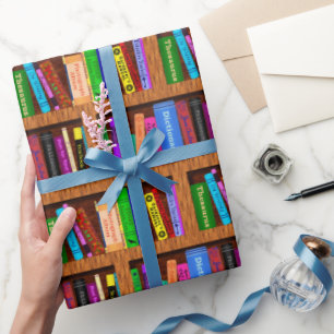 Bibliotheks-Buch-Regal-Muster für Leser Geschenkpapier