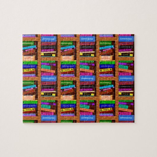 Bibliotheks-Buch-Regal-Muster für Leser Puzzle (Horizontal)