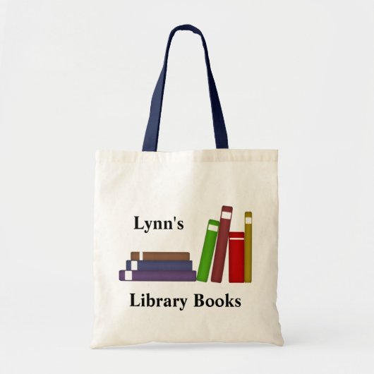 Bibliotheks-Buch-Tasche (Name) Tragetasche (Vorne)