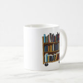 Bibliotheks-Bücher Kaffeetasse (VorderseiteRechts)