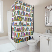 BIBLIOTHEKS-BÜCHERSCHRANK VEREINFACHT DUSCHVORHANG (Beispiel)