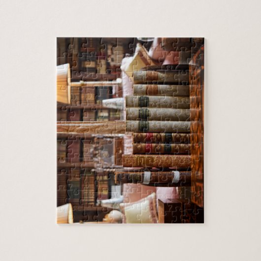 Bibliotheks-Bücherwurm an Hever Schloss - 8x10 - Puzzle (Vertikal)