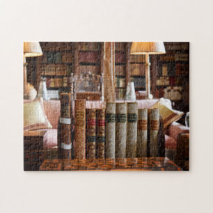 Bibliotheks-Bücherwurm in Hever Castle - 16x20 - 5 Puzzle