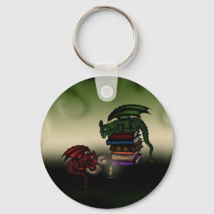 Bibliotheks-Drachen Schlüsselanhänger
