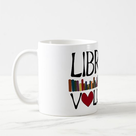 Bibliotheks-freiwillige Bücher Kaffeetasse (Links)
