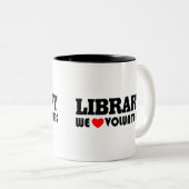 Bibliotheks-freiwillige Tasse (VorderseiteRechts)