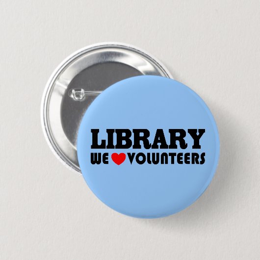 Bibliotheks-freiwilliger Knopf Button (Vorne & Hinten)