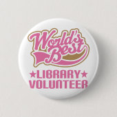 Bibliotheks-freiwilliges Geschenk Button (Vorderseite)