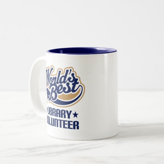 Bibliotheks-freiwilliges Geschenk Zweifarbige Tasse (Vorderseite Links)