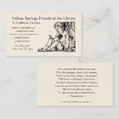 Bibliotheks-Gedicht-Zitatregular-Visitenkarte Visitenkarte (Vorne/Hinten)