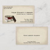 Bibliotheks-Geschäftskarte Visitenkarte (Vorne/Hinten)