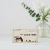 Bibliotheks-Geschäftskarte Visitenkarte (Stehend Vorderseite)