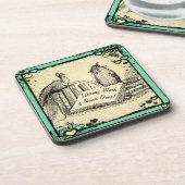 Bibliotheks-Geschenk. Getränkeuntersetzer (Linke Seite)