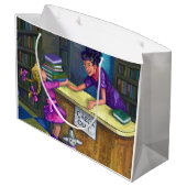 Bibliotheks-Karo heraus Große Geschenktüte (Rückseite Schrägansicht)