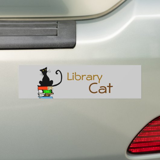 Bibliotheks-Katze Autoaufkleber (Auf Auto)
