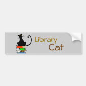 Bibliotheks-Katze Autoaufkleber (Vorne)